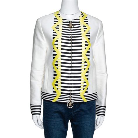 womens versace stripe hoodie|Versace Striped Zip.